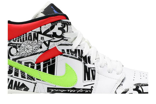 Jordan 1 Mid All Over Logos