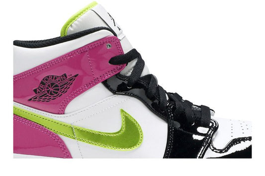 Jordan 1 Mid White Black Cyber Pink