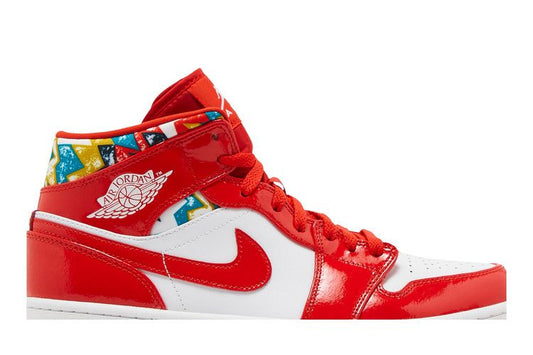 Jordan 1 Mid Barcelona Sweater Red Patent