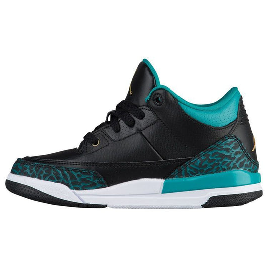 Jordan 3 Retro Black Metallic Gold Rio Teal (PS)