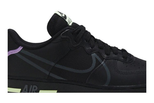 Nike Air Force 1 React Black Violet Star Barely Volt