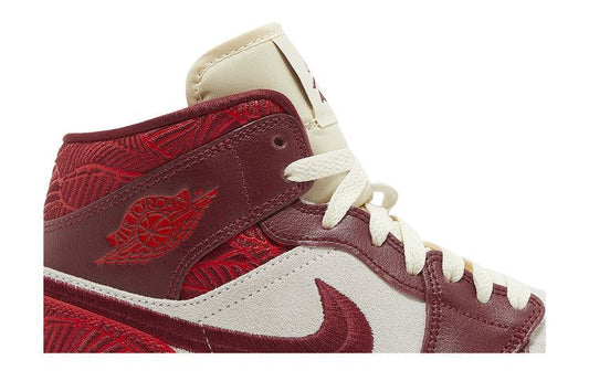 Jordan 1 Mid SE Tiki Leaf Team Red (Women's)