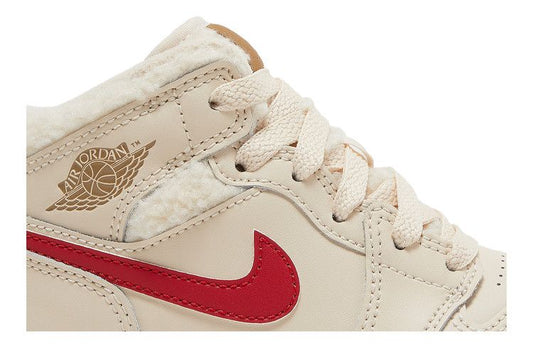 Jordan 1 Mid Utility Fleece Pearl White (PS)