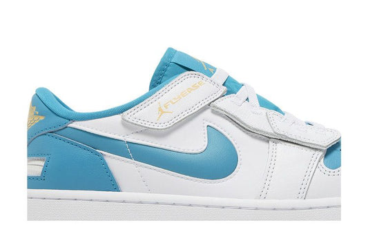 Jordan 1 Low FlyEase White Aquatone Celestial Gold