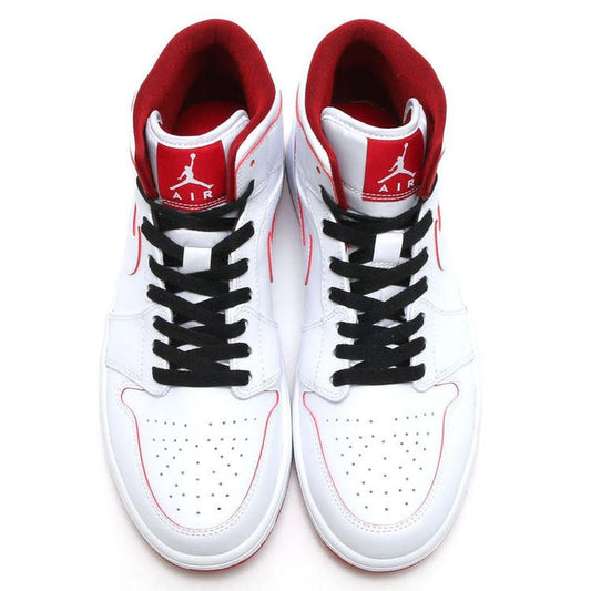 Jordan 1 Retro Mid White Gym Red Black