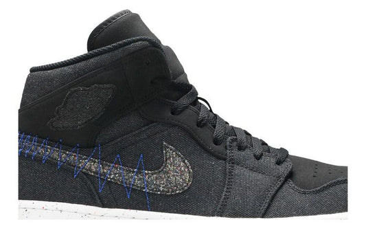 Jordan 1 Mid Crater Black