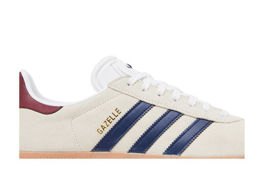 adidas Gazelle Beige Dark Blue Collegiate Burgundy
