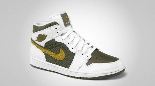 Jordan 1 Phat Mid White Peat Moss Cargo Khaki