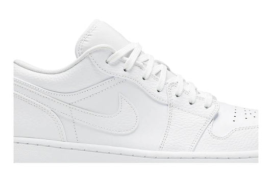 Jordan 1 Low Triple White Tumbled Leather