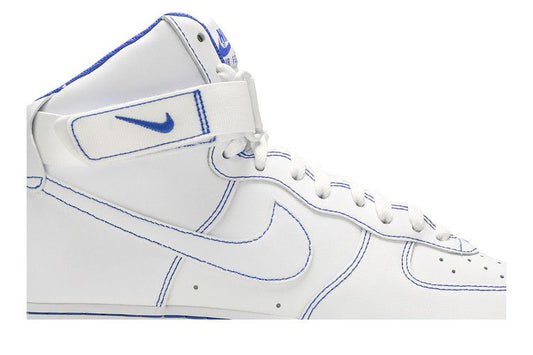 Nike Air Force 1 High White Royal Blue Contrast Stitch