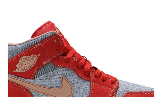 Jordan 1 Mid Denim Red