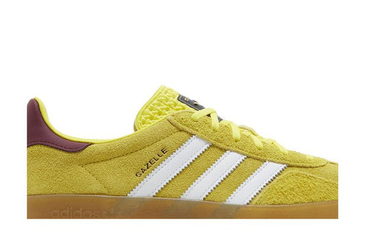 adidas Gazelle Indoor Bright Yellow Collegiate Burgundy (Women's)