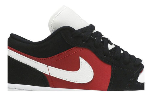 Jordan 1 Low Black White Gym Red (Women's)