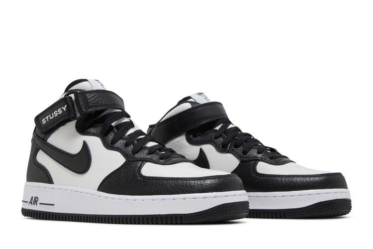 Nike Air Force 1 Mid Stussy Light Bone Black