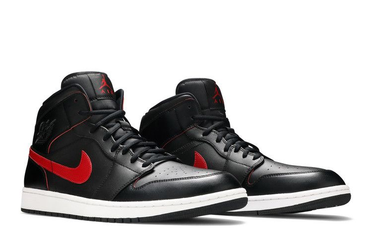 Jordan 1 Retro Mid Black Team Red