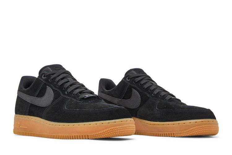 Nike Air Force 1 Low '07 Black Suede Gum