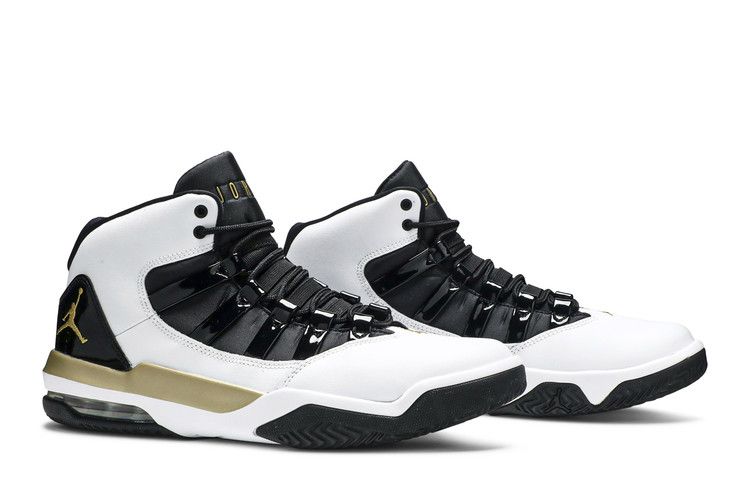 Jordan Max Aura White Metallic Gold Black