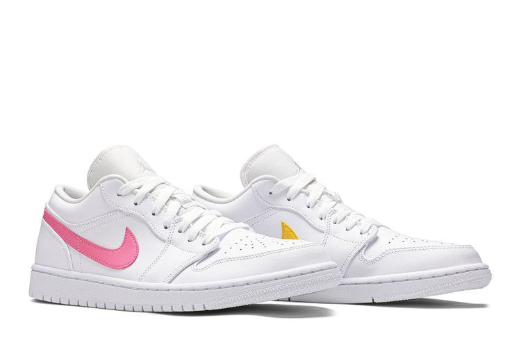 Jordan 1 Low White Multi-Color Swoosh