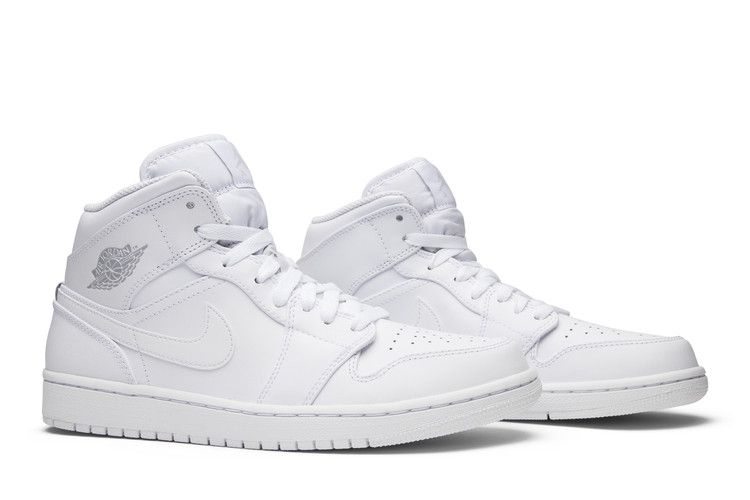 Jordan 1 Mid White/Pure Platinum