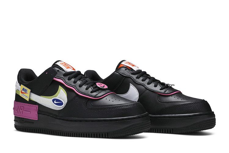 Nike Air Force 1 Low Shadow Removable Patches Black Pink (Women's)