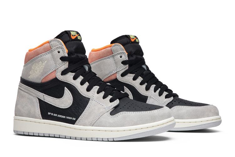 Jordan 1 Retro High Neutral Grey Hyper Crimson