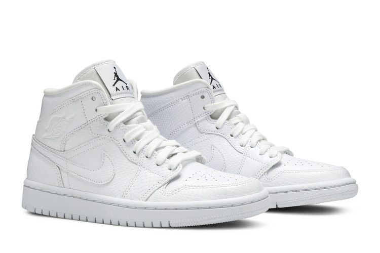 Jordan 1 Mid White Snakeskin (Women's)