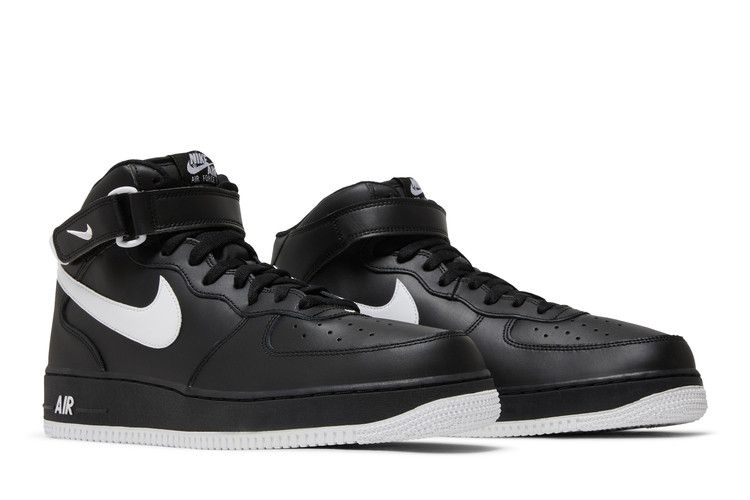 Nike Air Force 1 Mid '07 Black White Sole