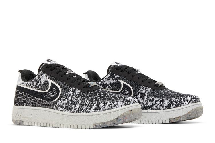 Nike Air Force 1 Low Crater Flyknit Black White Melange