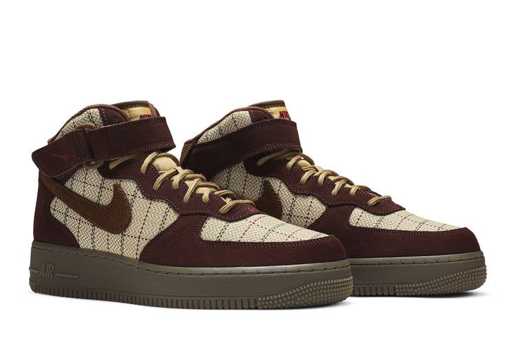 Nike Air Force 1 Mid Plaid Brown