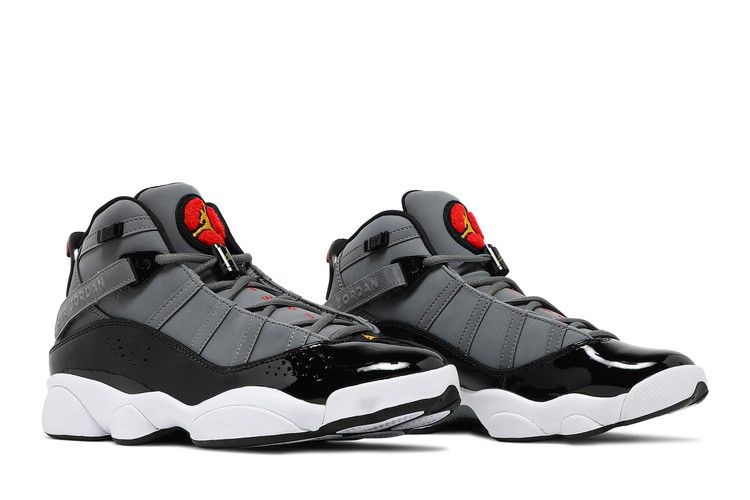 Jordan 6 Rings Smoke Grey Black Red Gold