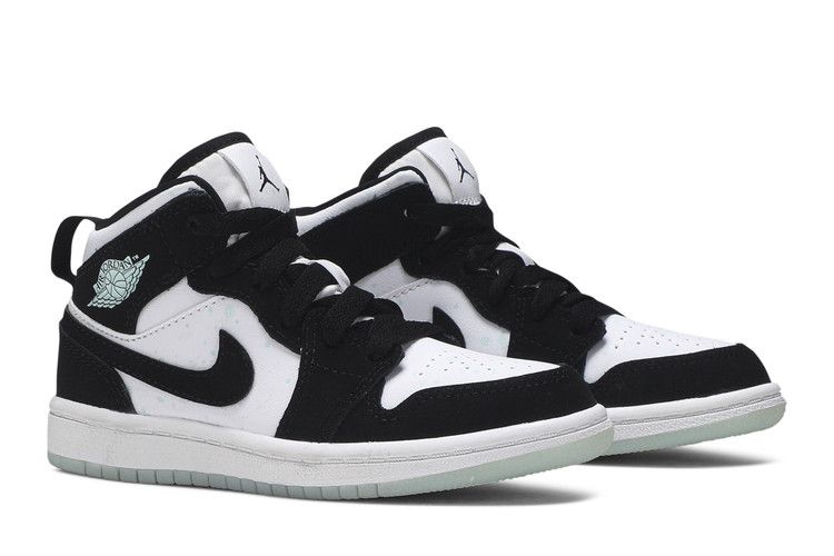 Jordan 1 Mid White Black Teal Tint (PS)