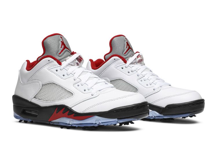 Jordan 5 Retro Low Golf Fire Red (Silver Tongue)