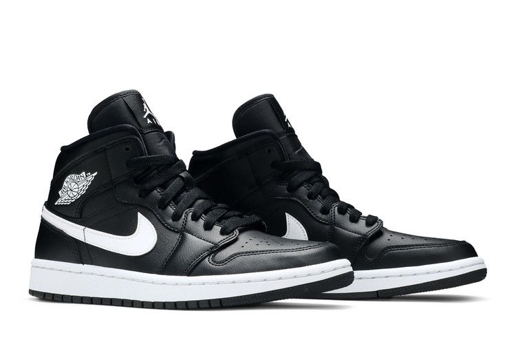 Jordan 1 Mid Black White (Women's)
