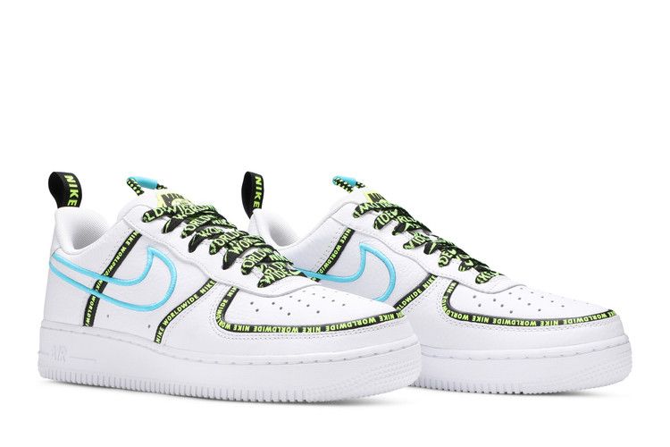 Nike Air Force 1 Low Worldwide White Blue Fury Volt