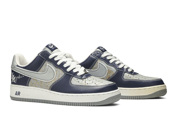 Nike Air Force 1 Mr Cartoon Blue Tattoo (Spiderweb)