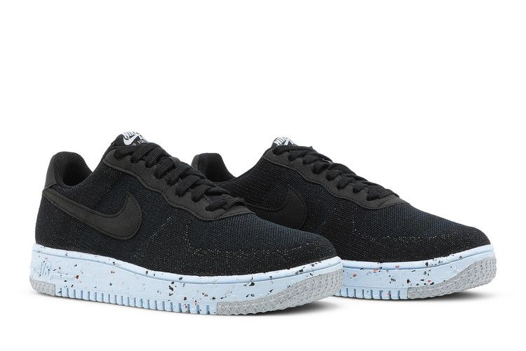 Nike Air Force 1 Low Crater Flyknit Black Chambray Blue