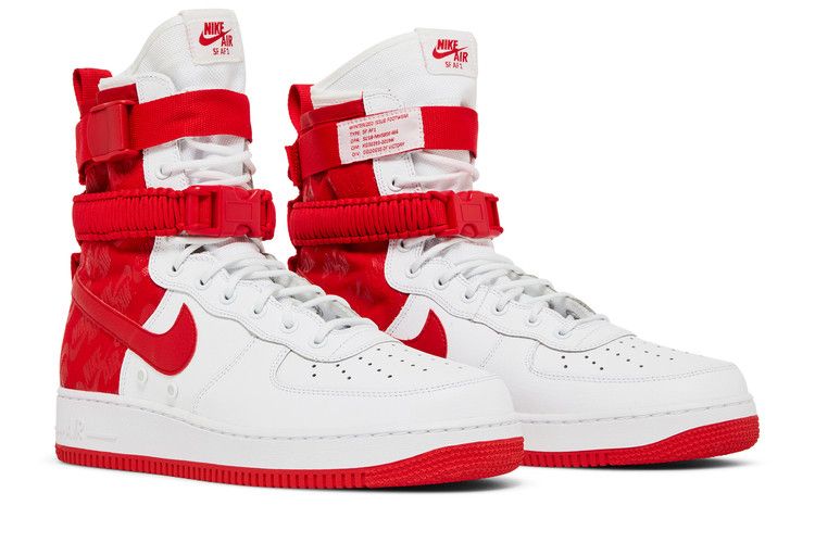 Nike SF Air Force 1 High White University Red