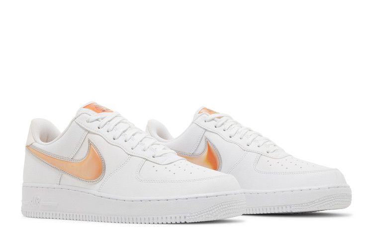 Nike Air Force 1 Low Oversized Swoosh White Orange Peel