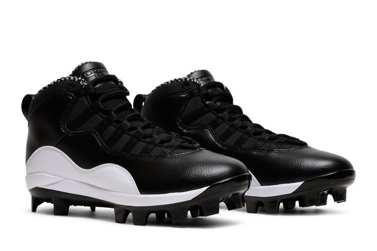 Jordan 10 Retro MCS Cleat Black White