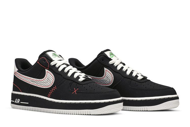 Nike Air Force 1 Low Schematic Black White Bright Crimson