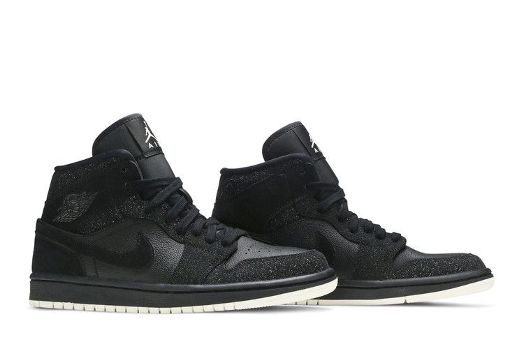 Jordan 1 Mid Glitter Black (Women's)