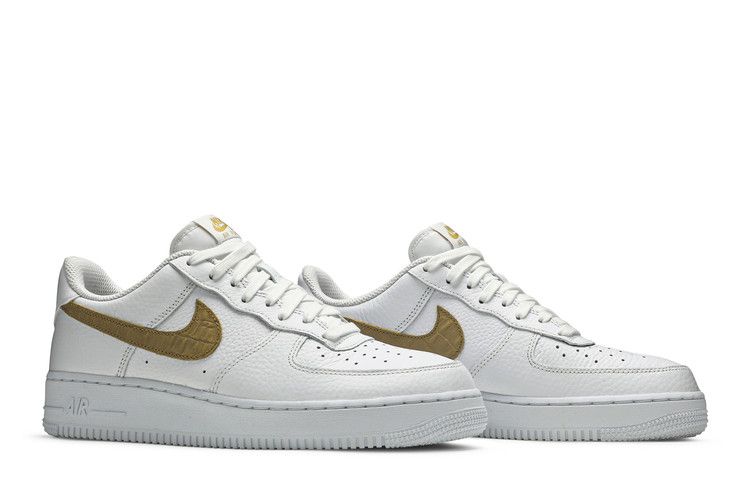 Nike Air Force 1 Low Pony Hair Snakeskin Club Gold