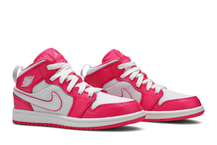 Jordan 1 Mid Hyper Pink White (PS)