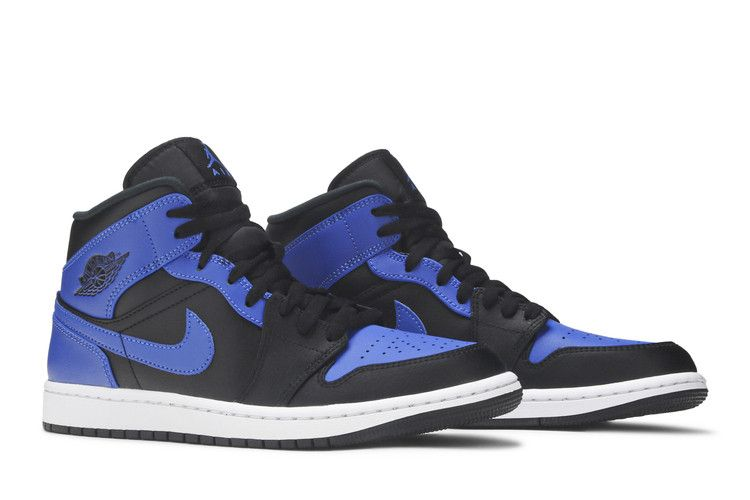 Jordan 1 Mid Hyper Royal Tumbled Leather