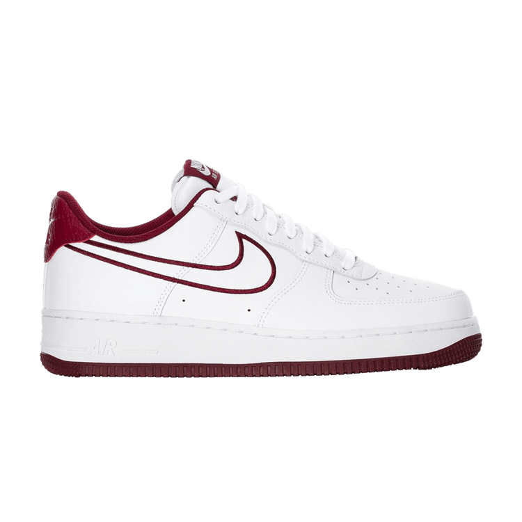 Nike Air Force 1 07 Leather White Team Red