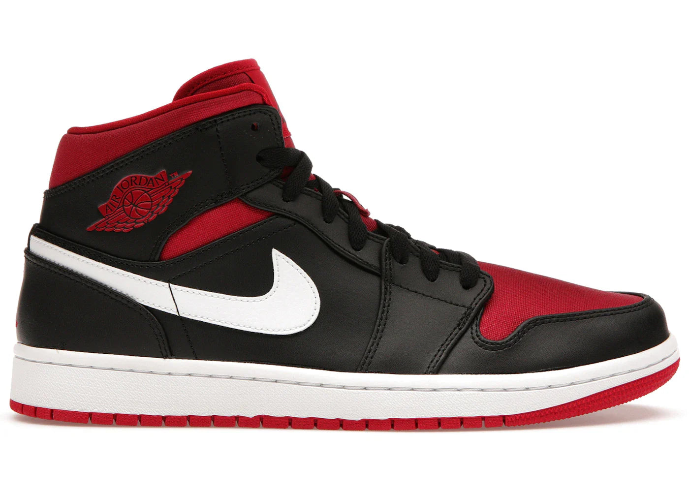 Jordan 1 Mid Black Gym Red White