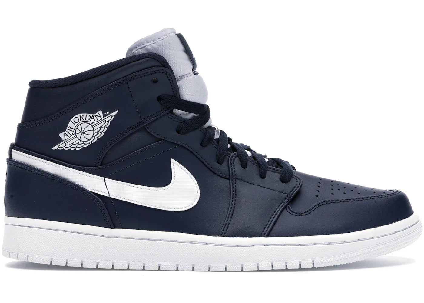 Jordan 1 Retro Mid Obsidian White