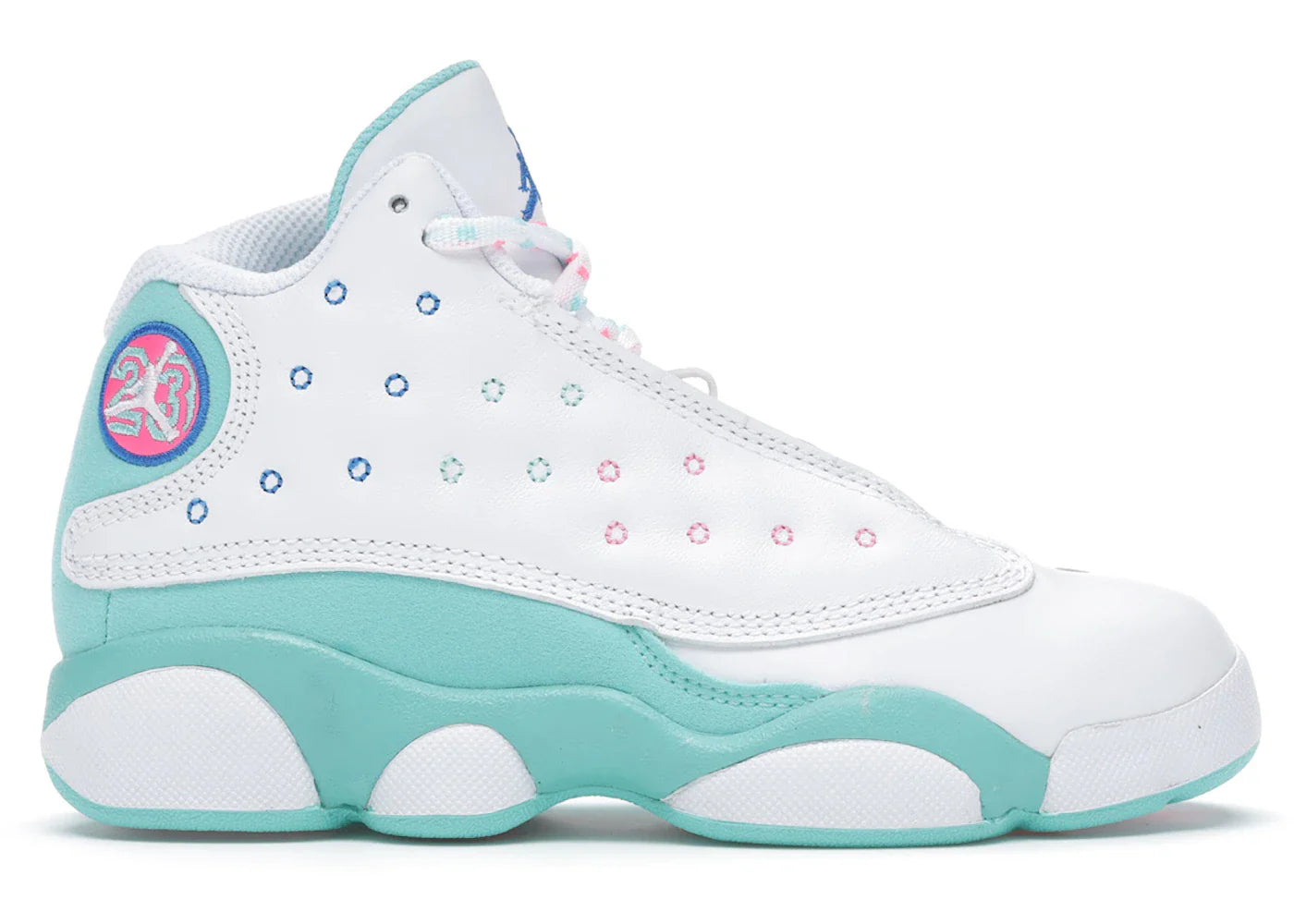Jordan 13 Retro White Soar Green Pink (PS)