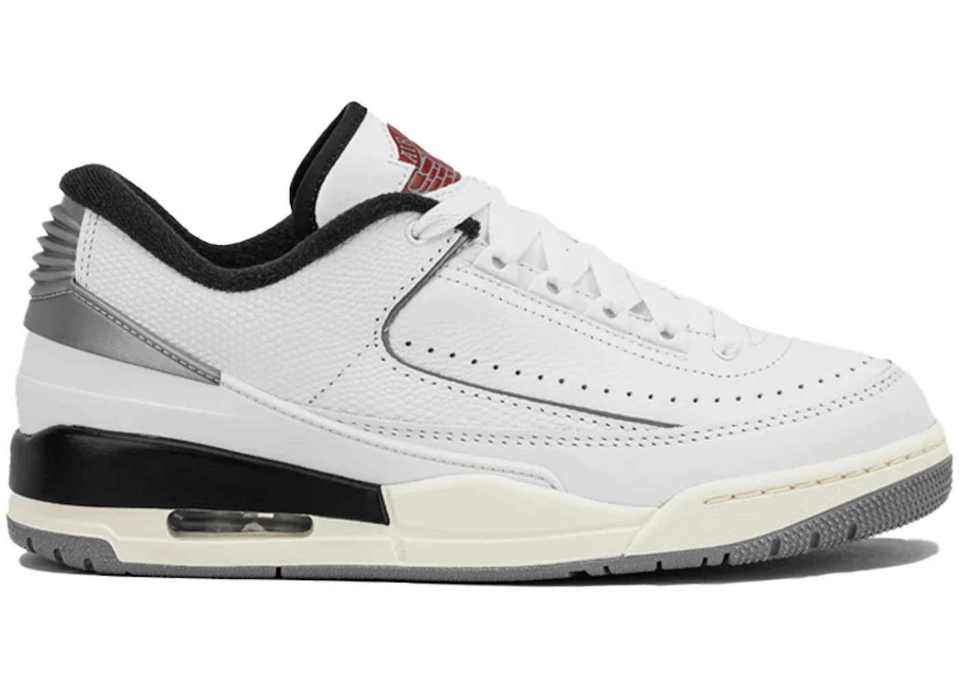 Jordan 2/3 White Black Metallic Silver