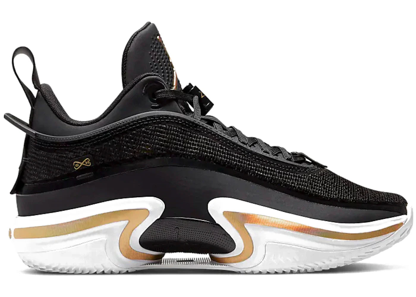 Jordan 36 Low PF Black Gold (White Sole)